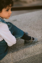 Pisamonas burgundy velvet Mary Jane - Mi Nina Kids