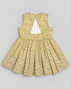 Alessandra Yellow Floral Dress With Bow