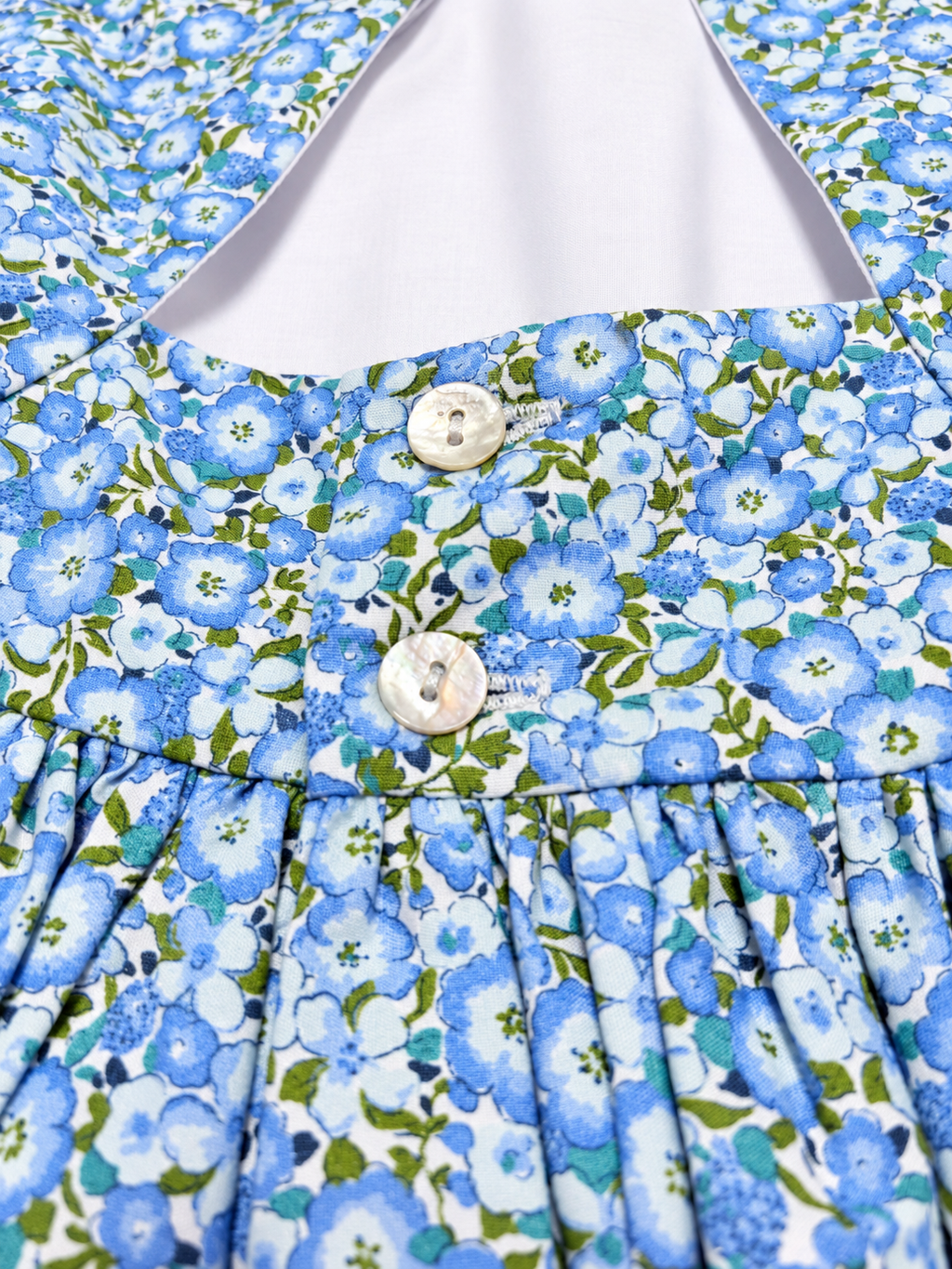 Alessandra Blue Floral Dress With Bow