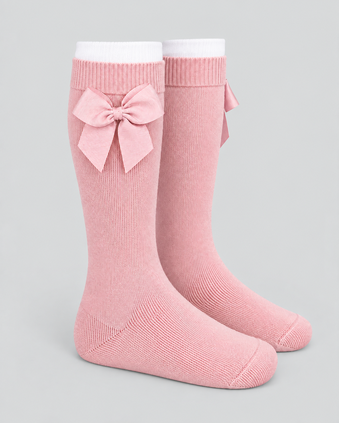 Cóndor Knee-High Cotton Socks with Grosgrain Bow