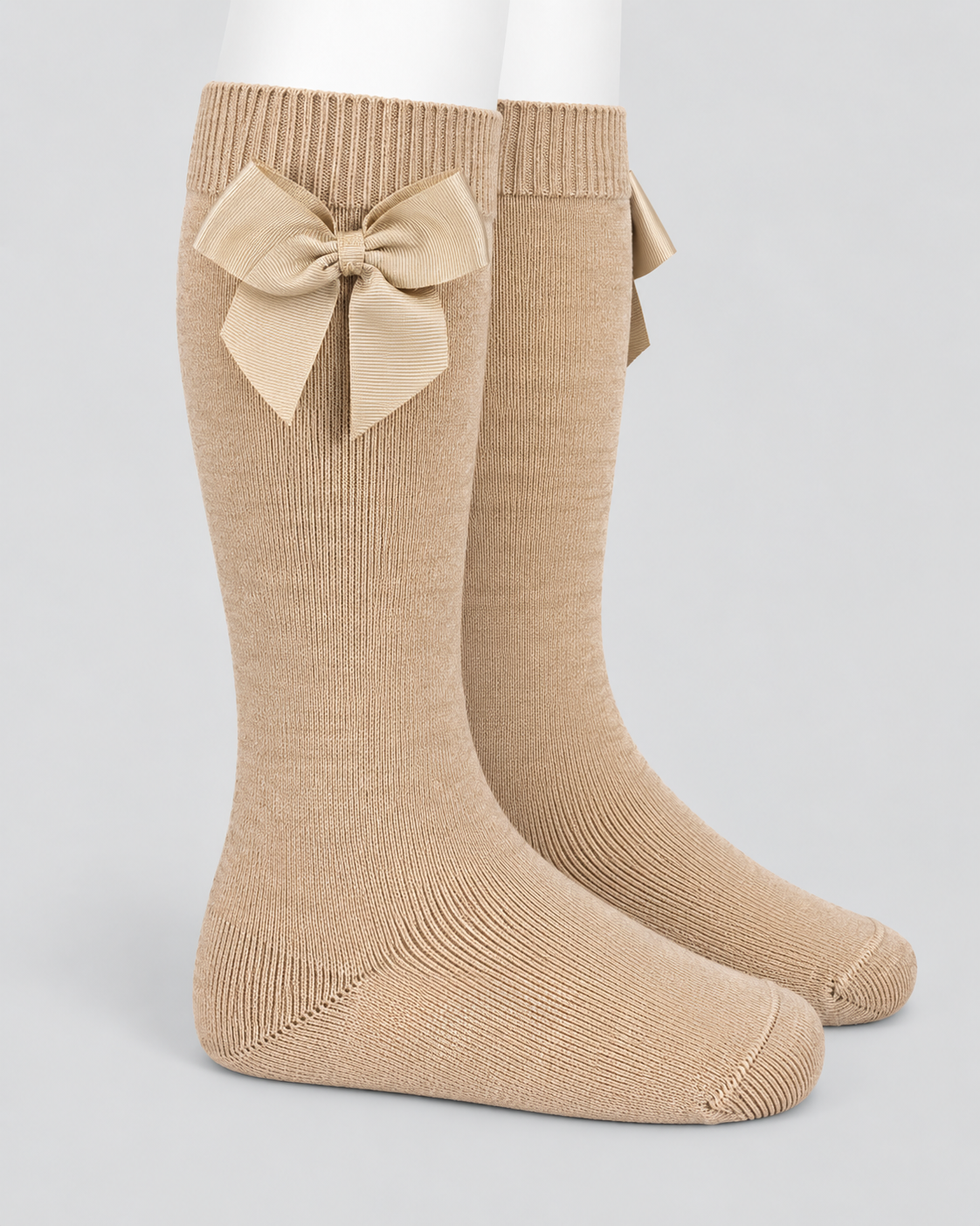 Cóndor Knee-High Cotton Socks with Grosgrain Bow