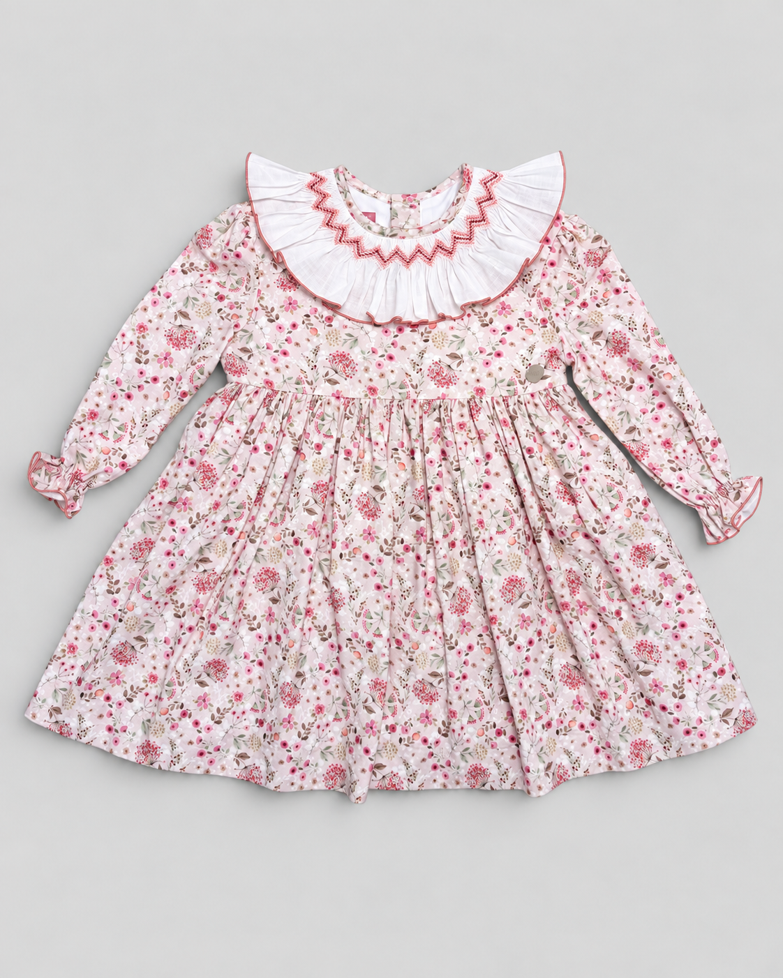 Claudia Pink Floral Smocked Dress