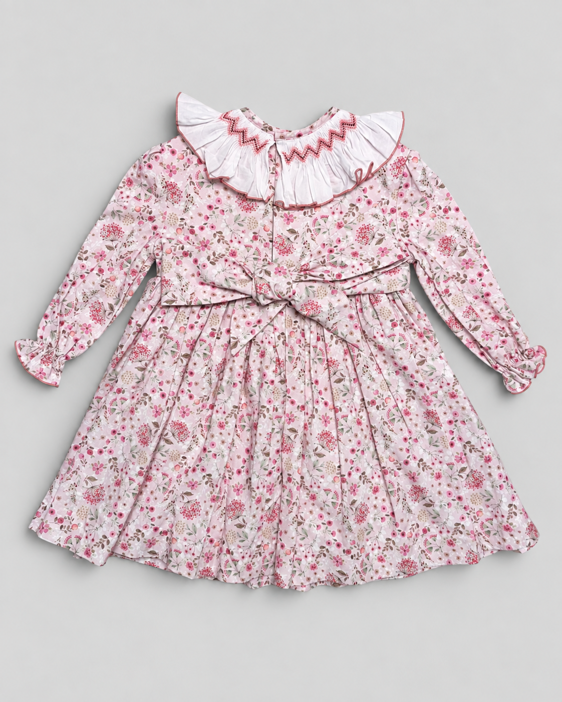Claudia Pink Floral Smocked Dress