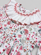 Claudia White Floral Smocked Dress
