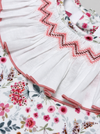 Claudia White Floral Smocked Dress