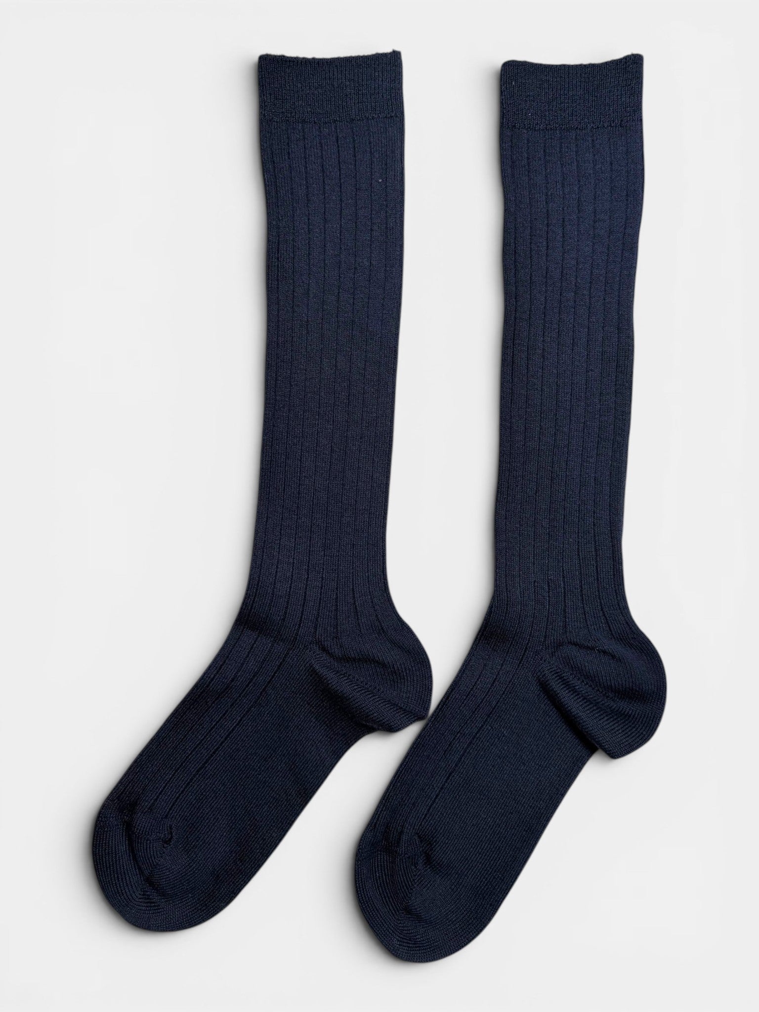 Ribbed High Cotton Socks