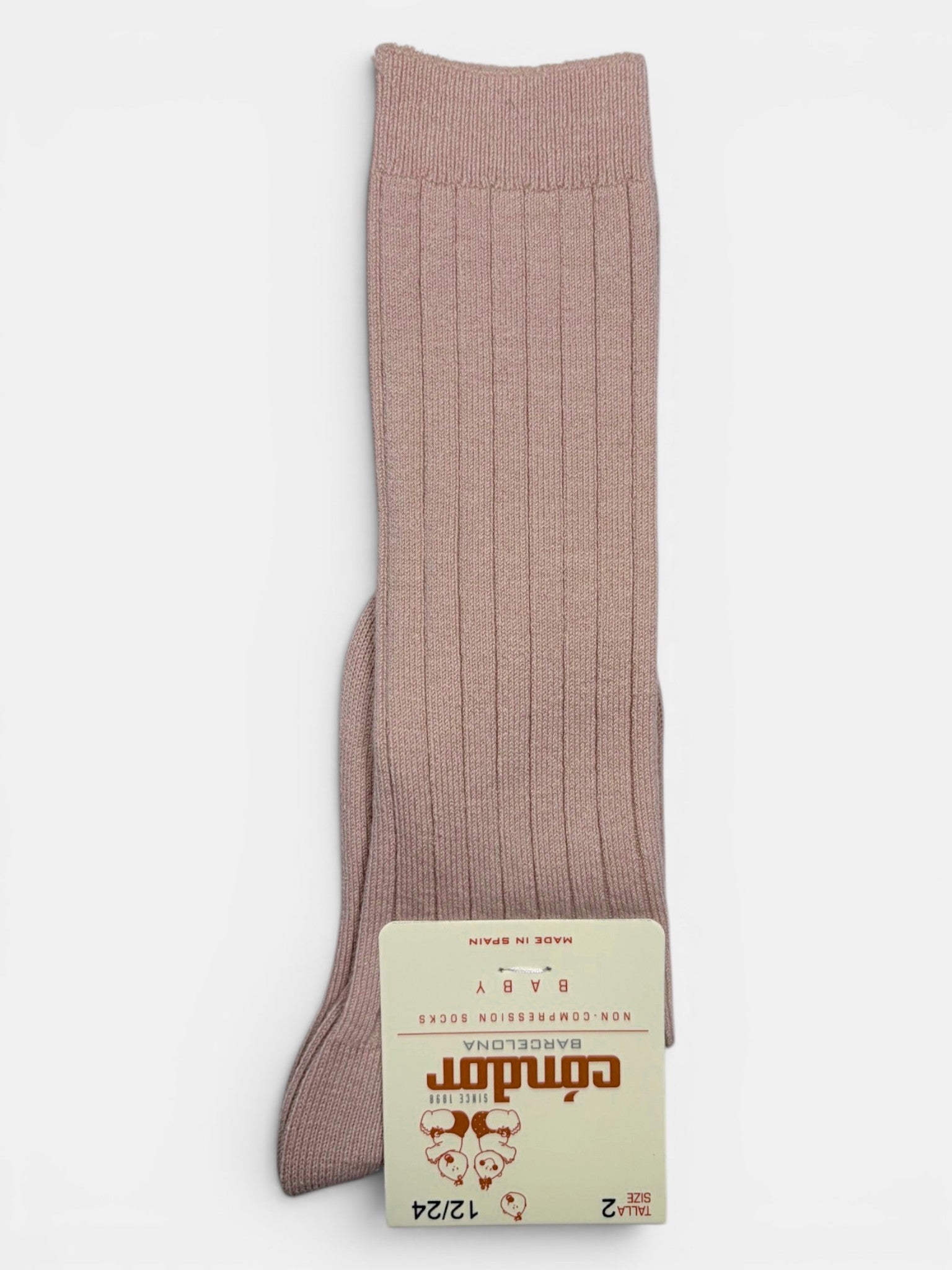 Ribbed High Cotton Socks