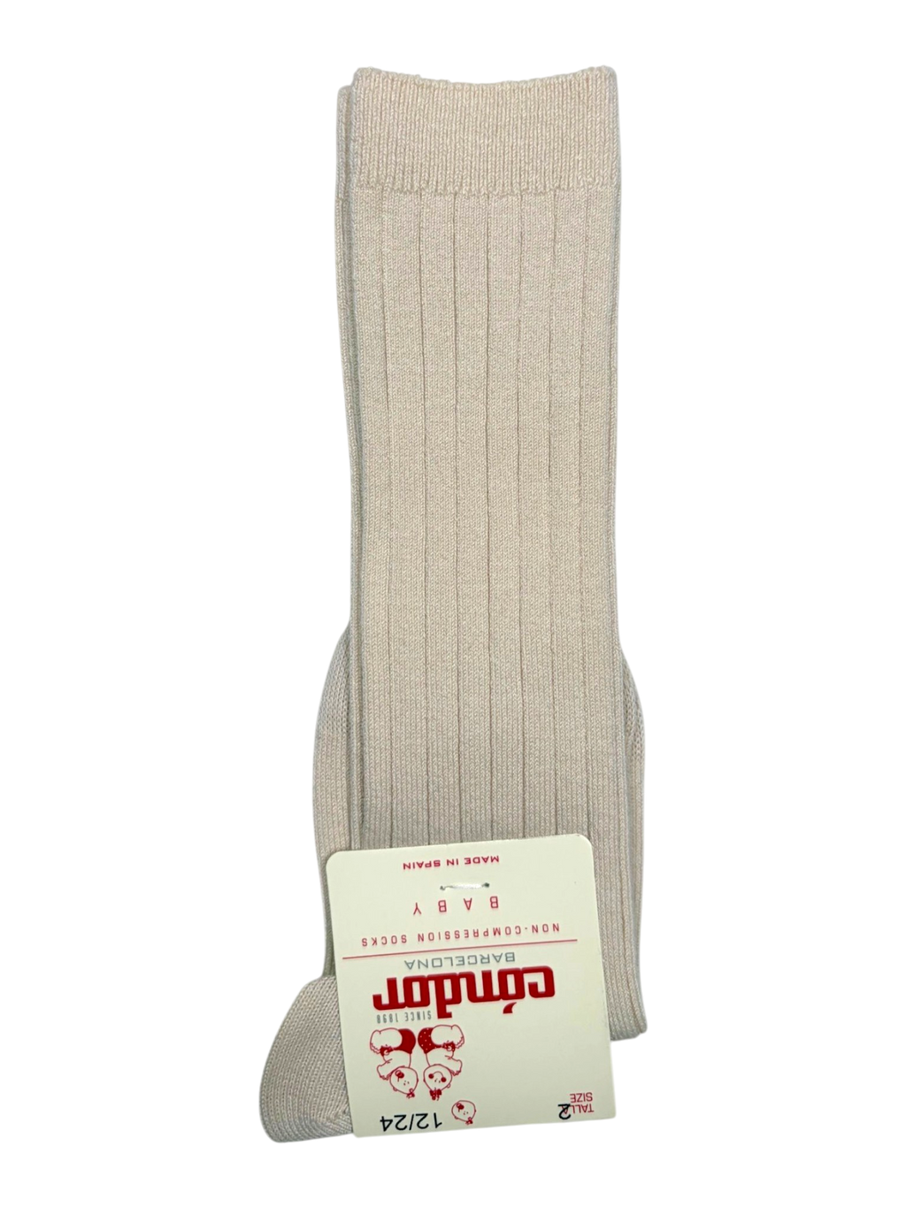 Ribbed High Cotton Socks