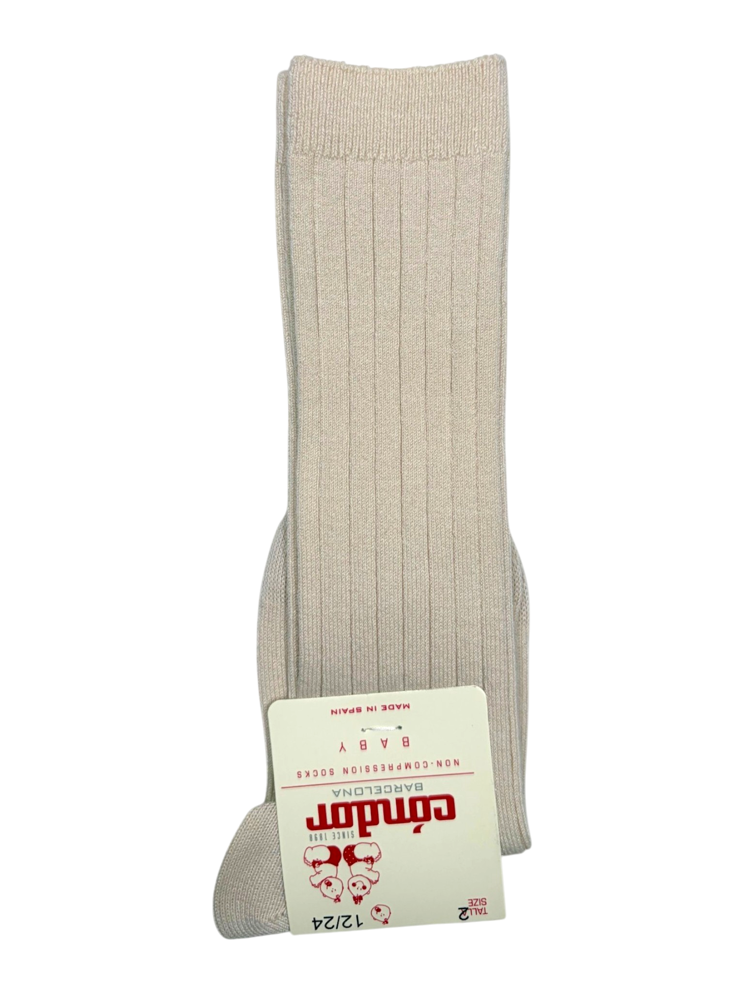 Ribbed High Cotton Socks