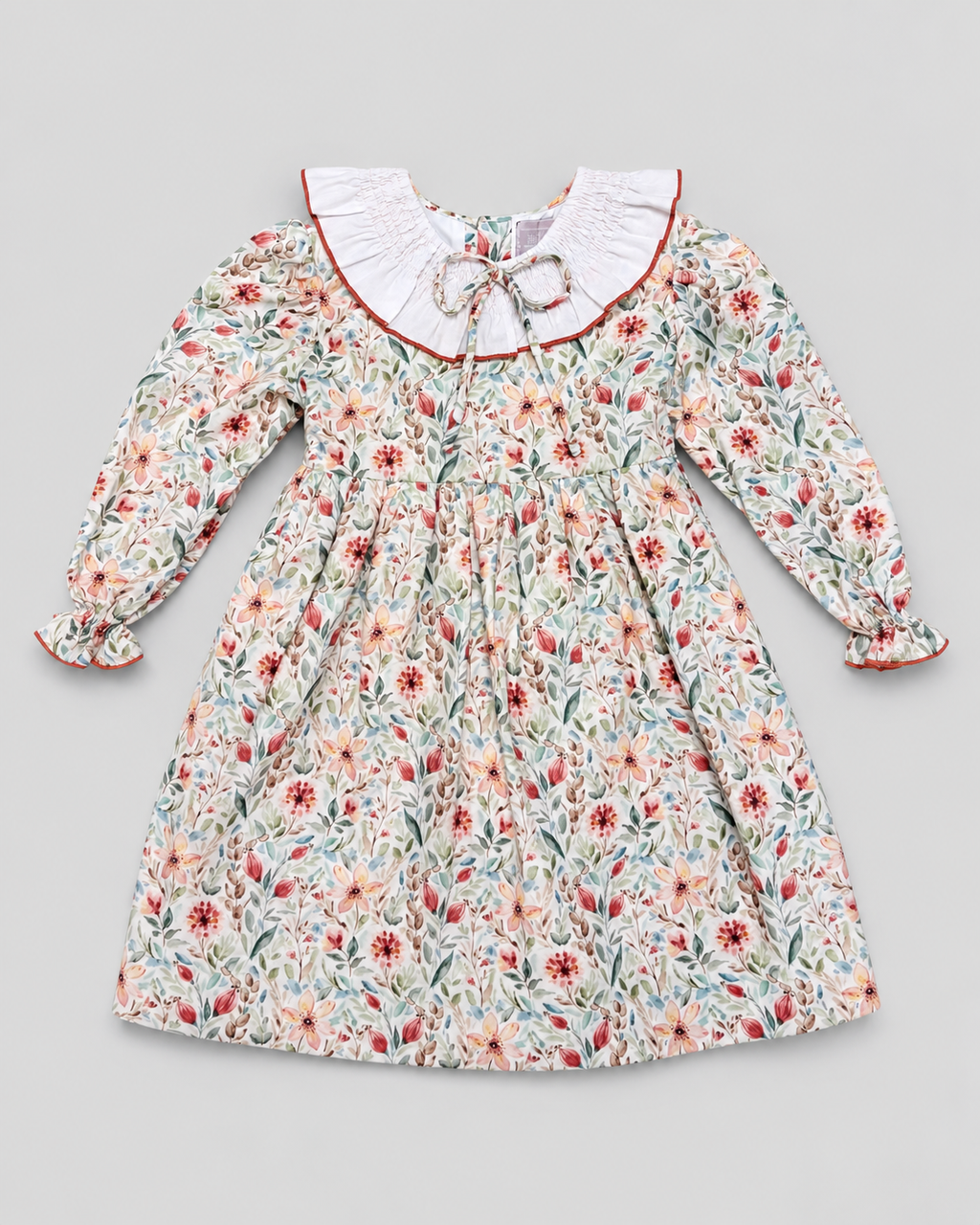 Clara Orange Dress With Floral Print