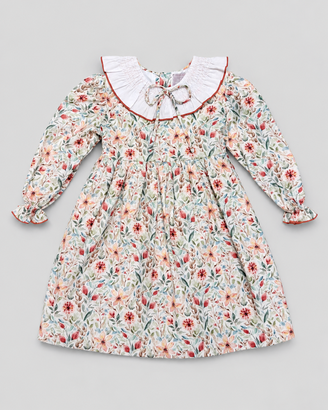 Clara Orange Dress With Floral Print