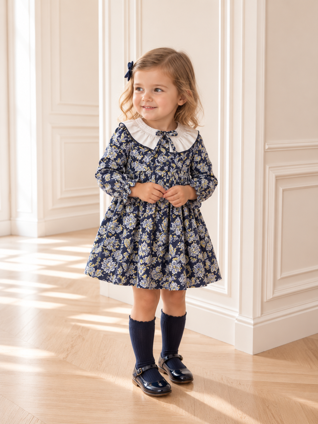 Clara Paisley Blue Dress With Paisley Print