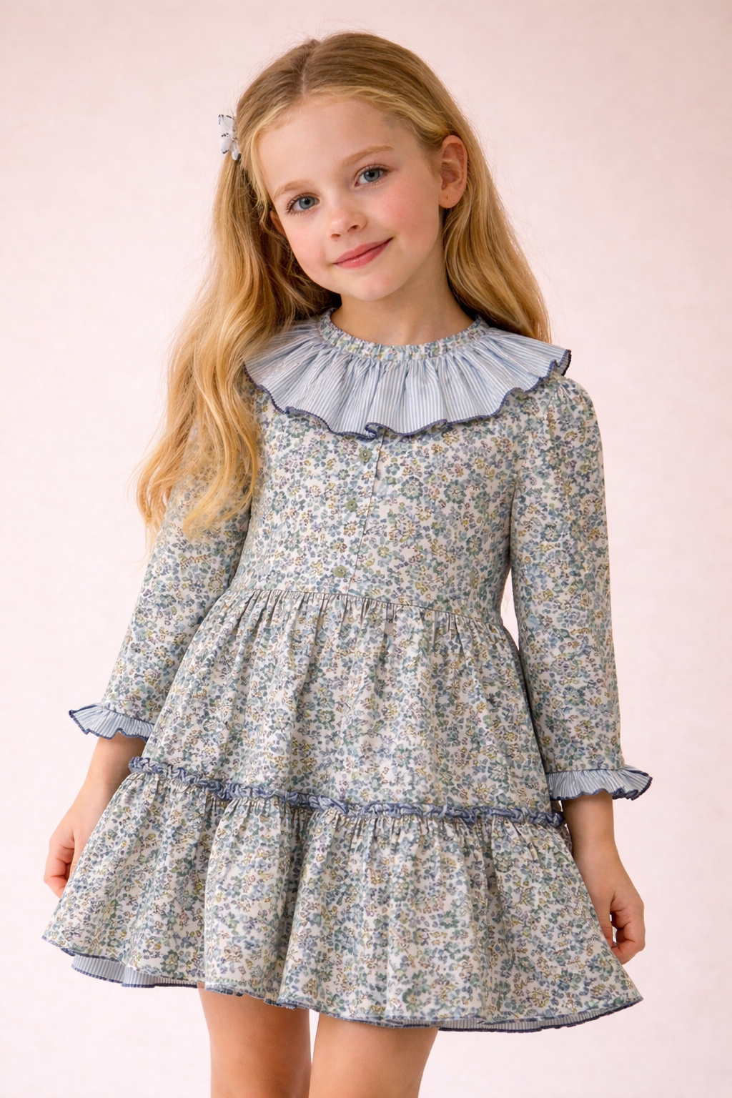 Alba Green Ruffle Dress