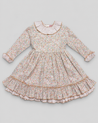 Alba Camel Ruffle Dress