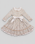 Alba Camel Ruffle Dress
