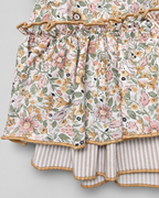 Alba Camel Ruffle Dress