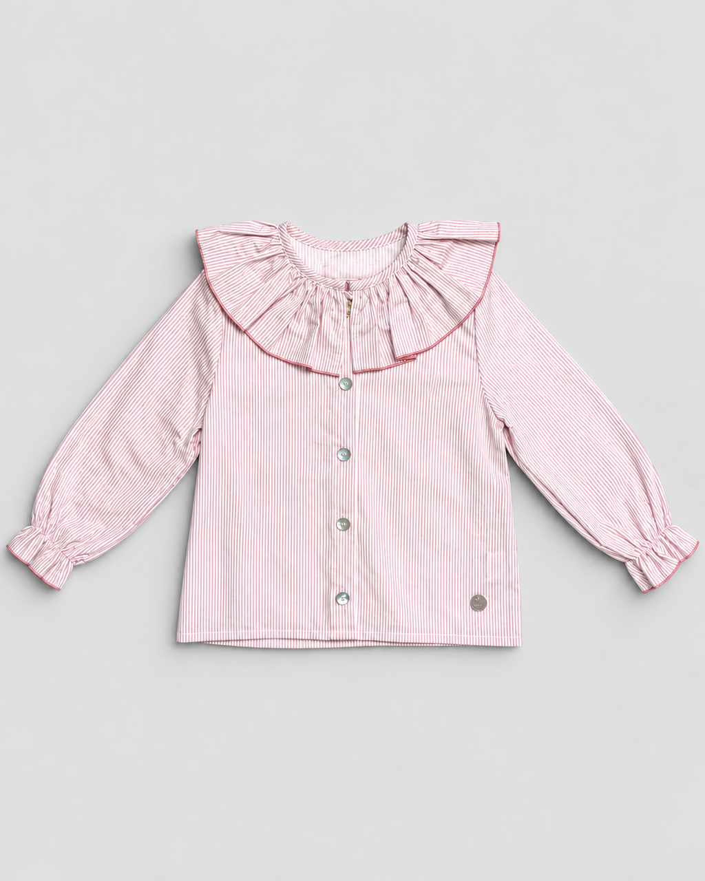 Pink Blouse With Striped Print