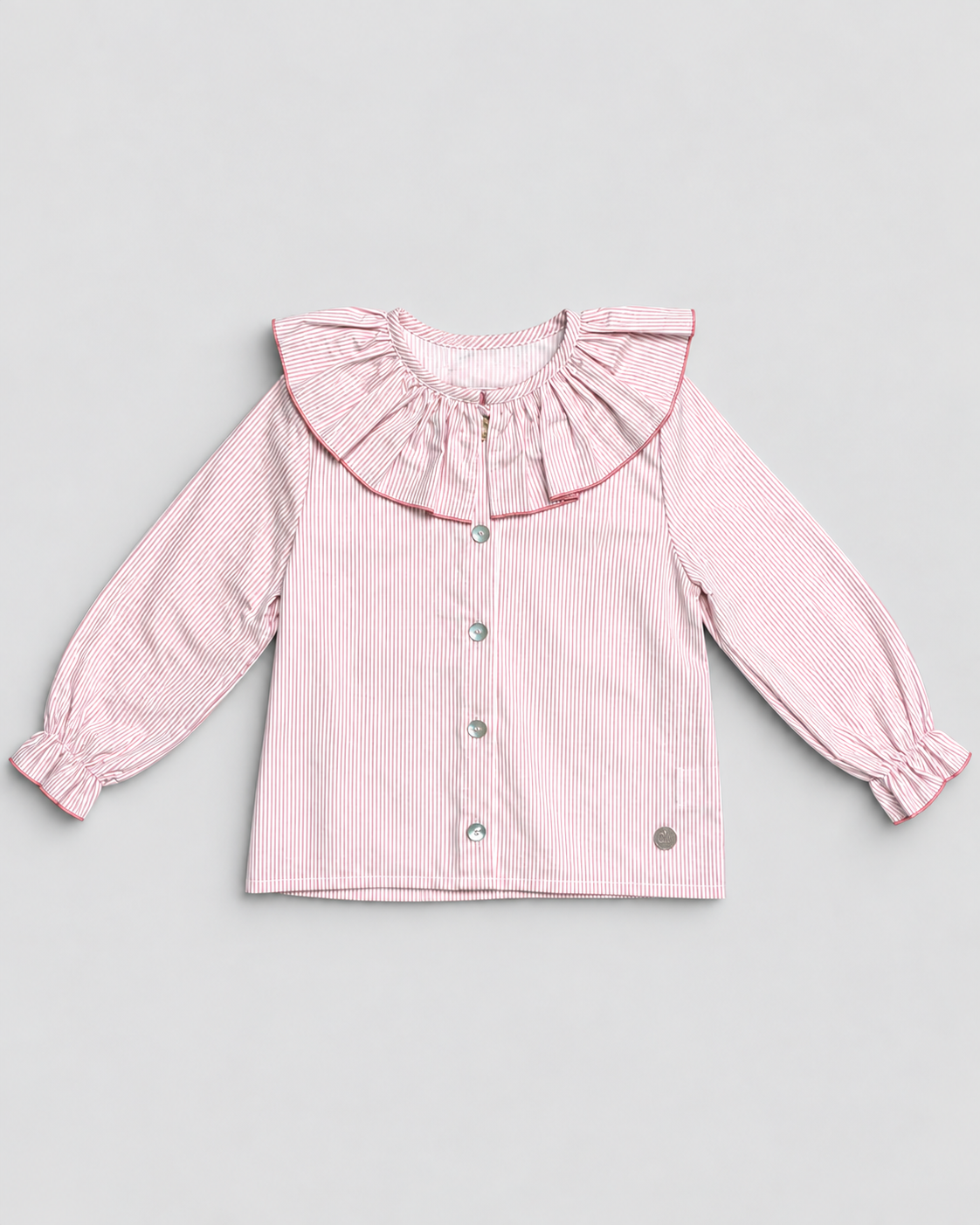 Pink Blouse With Striped Print