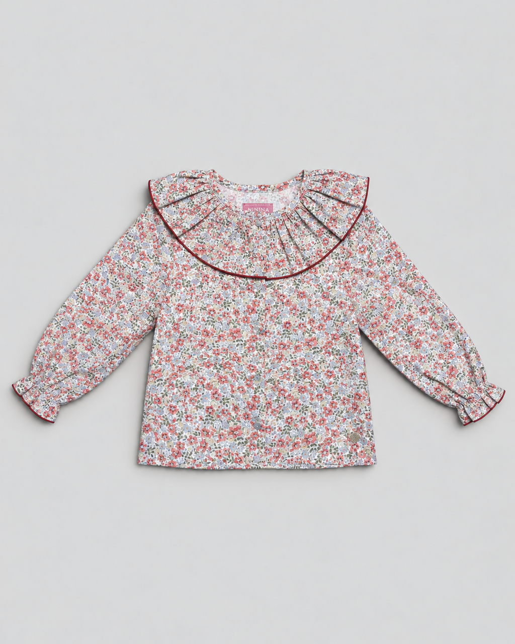 Pink Blouse With Floral Print
