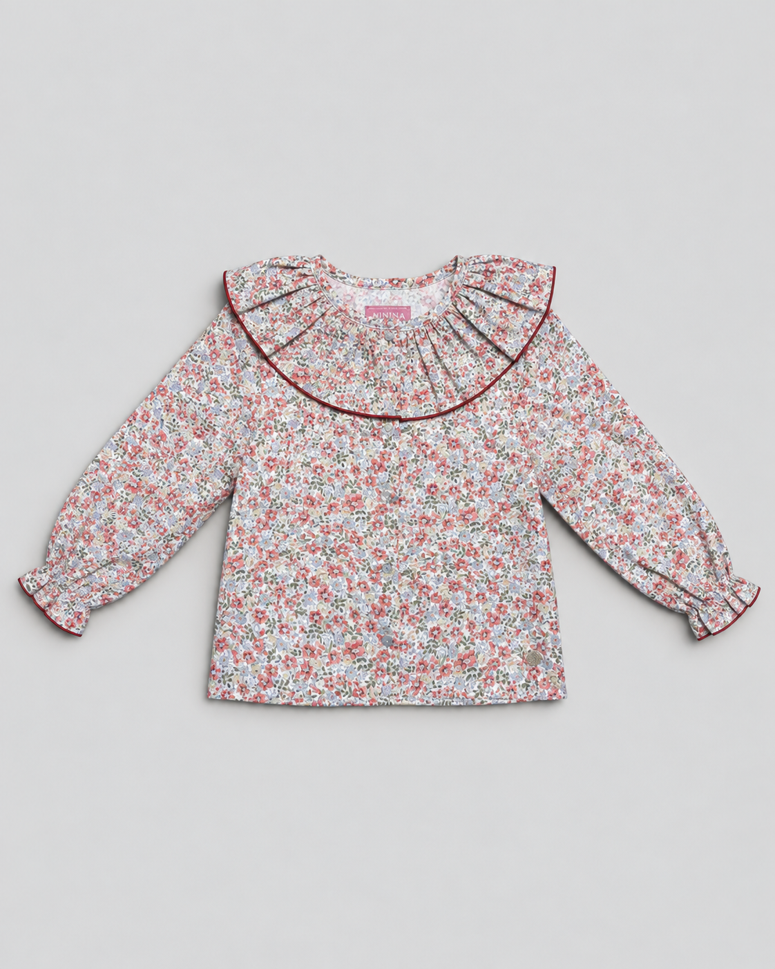 Pink Blouse With Floral Print