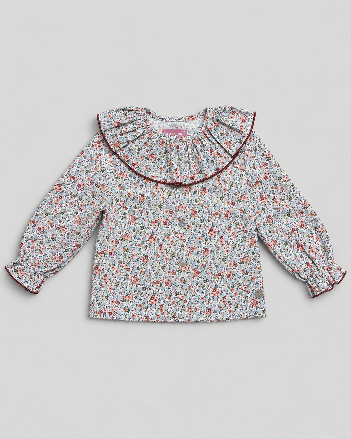 White Blouse With Floral Print