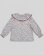 White Blouse With Floral Print