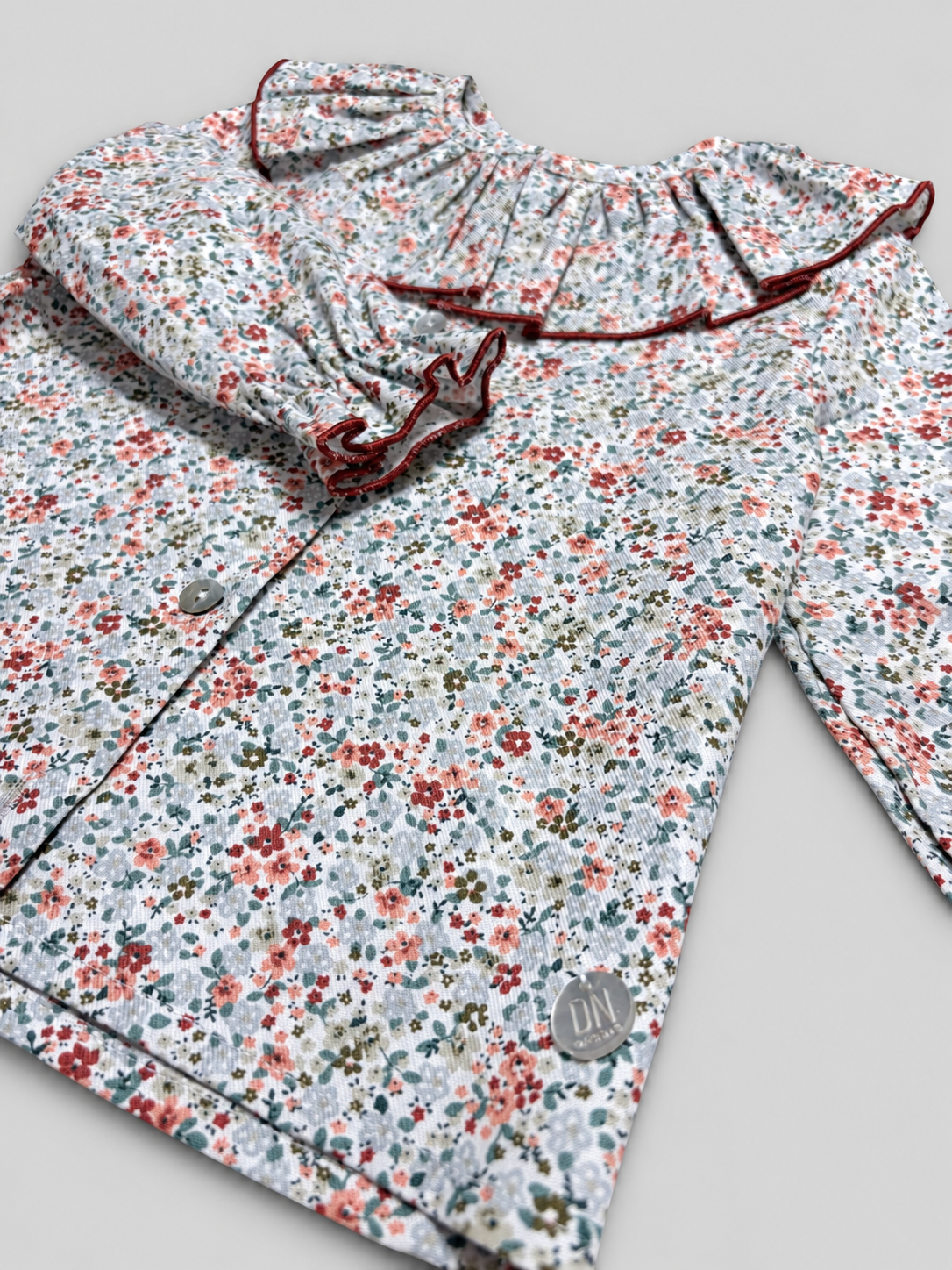 White Blouse With Floral Print