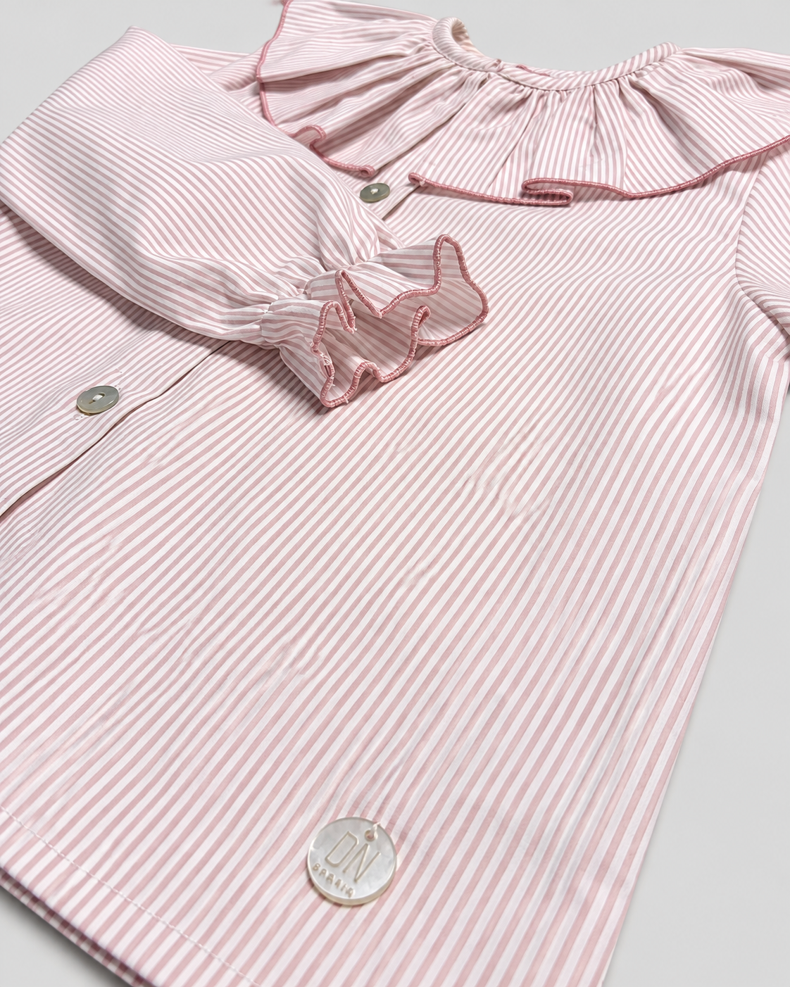 Pink Blouse With Striped Print
