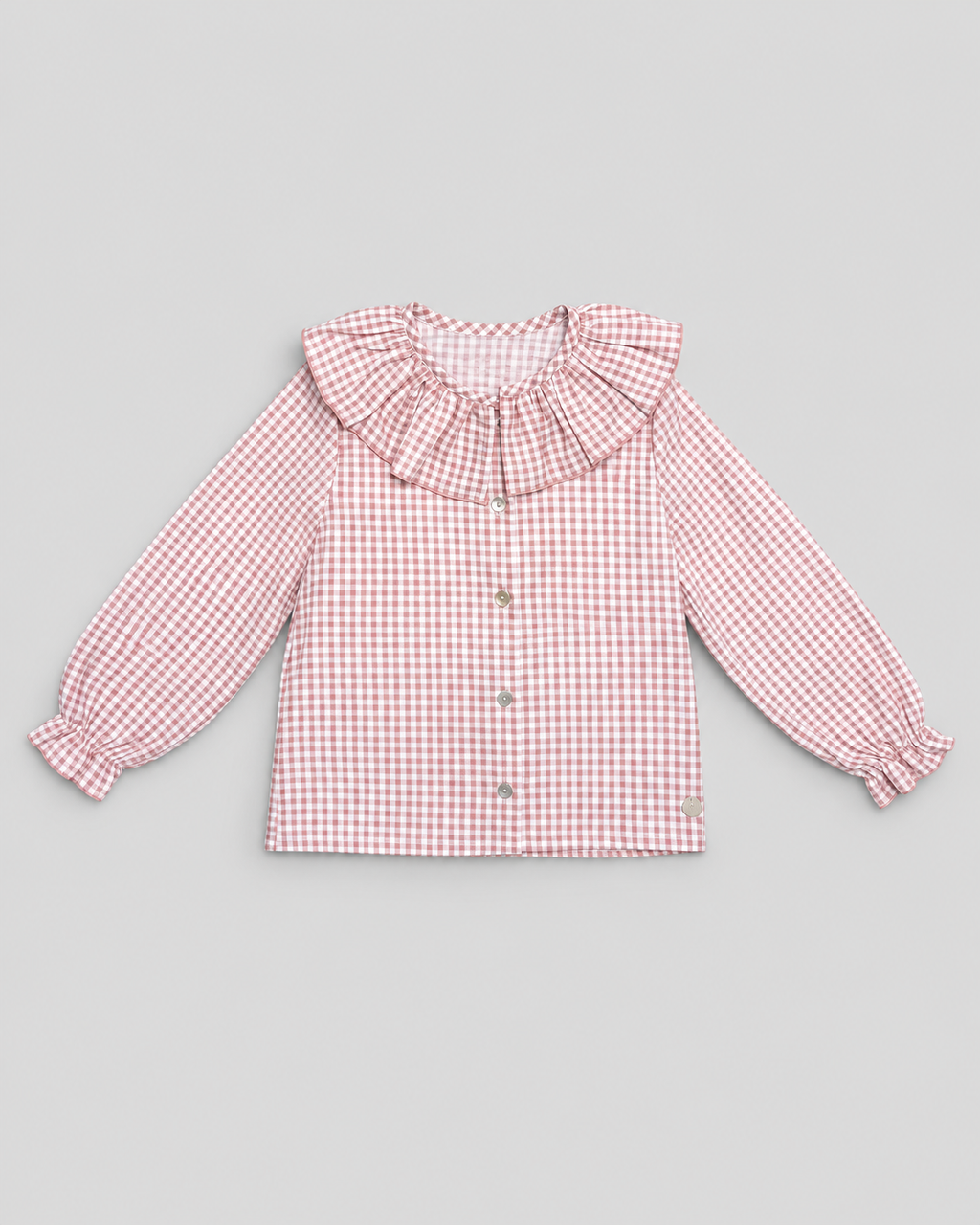 Pink Blouse With Gingham Print