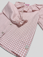 Pink Blouse With Gingham Print