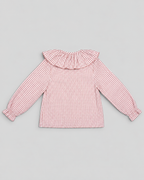 Pink Blouse With Gingham Print