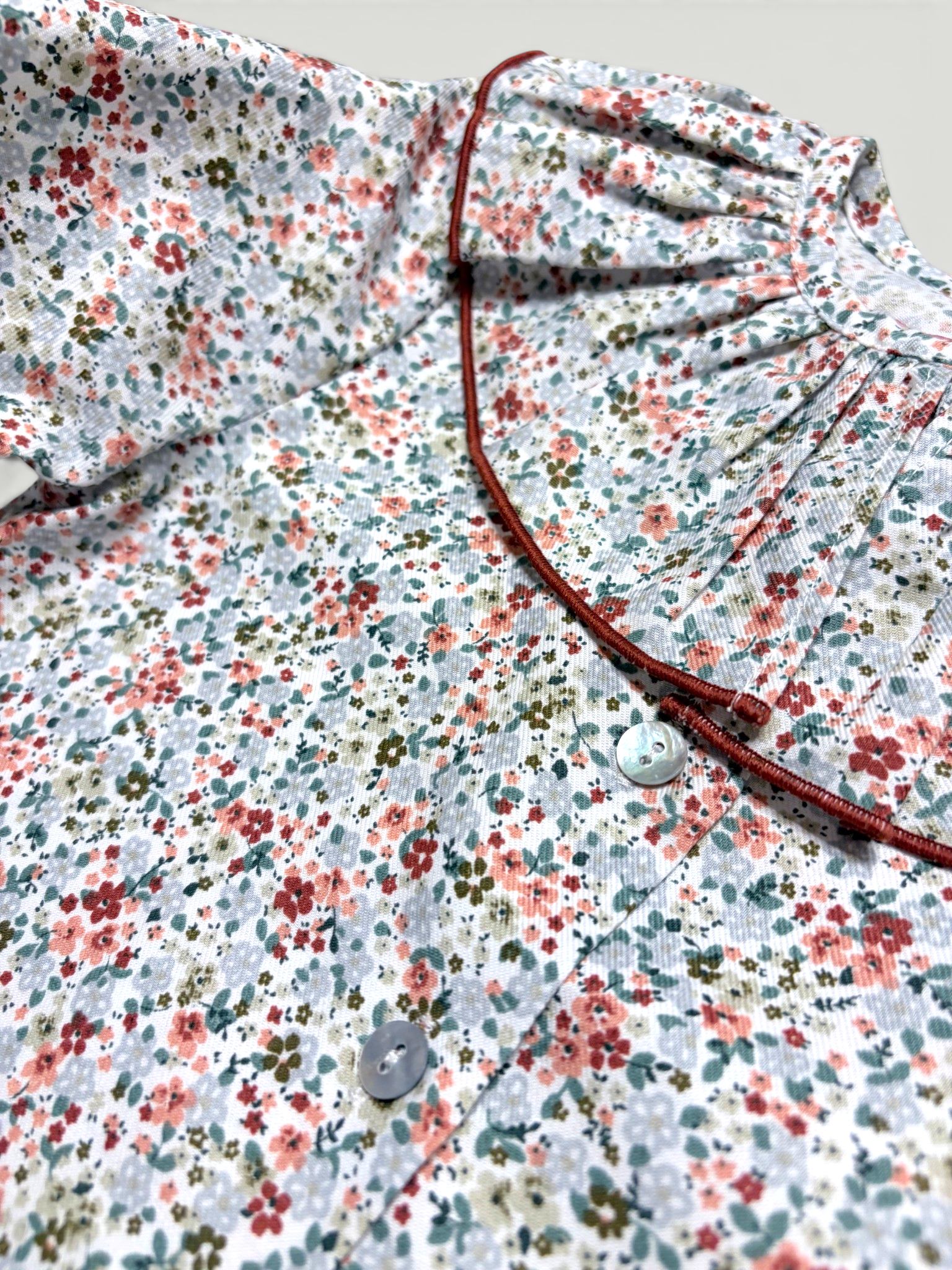 White Blouse With Floral Print
