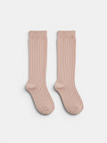 Ribbed High Cotton Socks