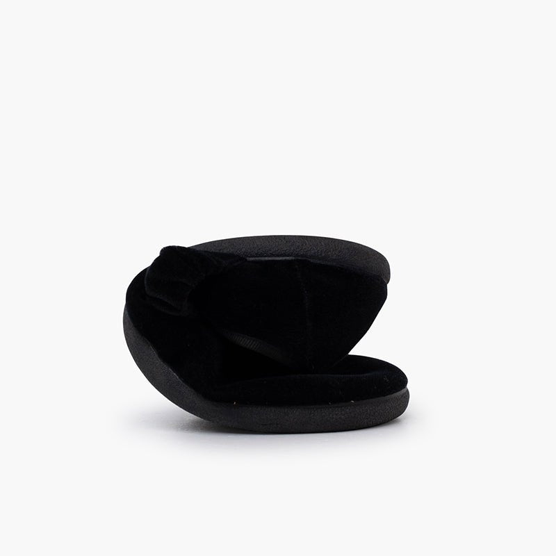 Pisamonas black velvet barefoot Mary Janes - Mi Nina Kids
