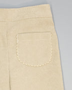 Girl corduroy trousers with patch pockets and ric-rac trim