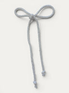 Long braided cotton hair cord for girls in White; soft texture and elegant braided design, made in Spain and shipped from Switzerland.