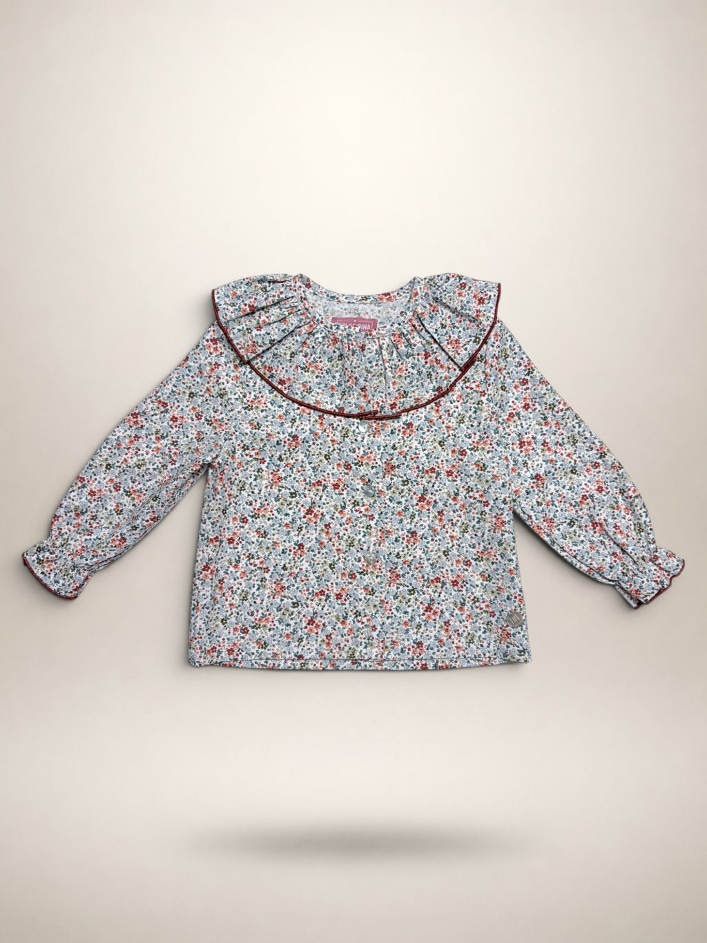 White Blouse With Floral Print