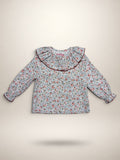 White Blouse With Floral Print