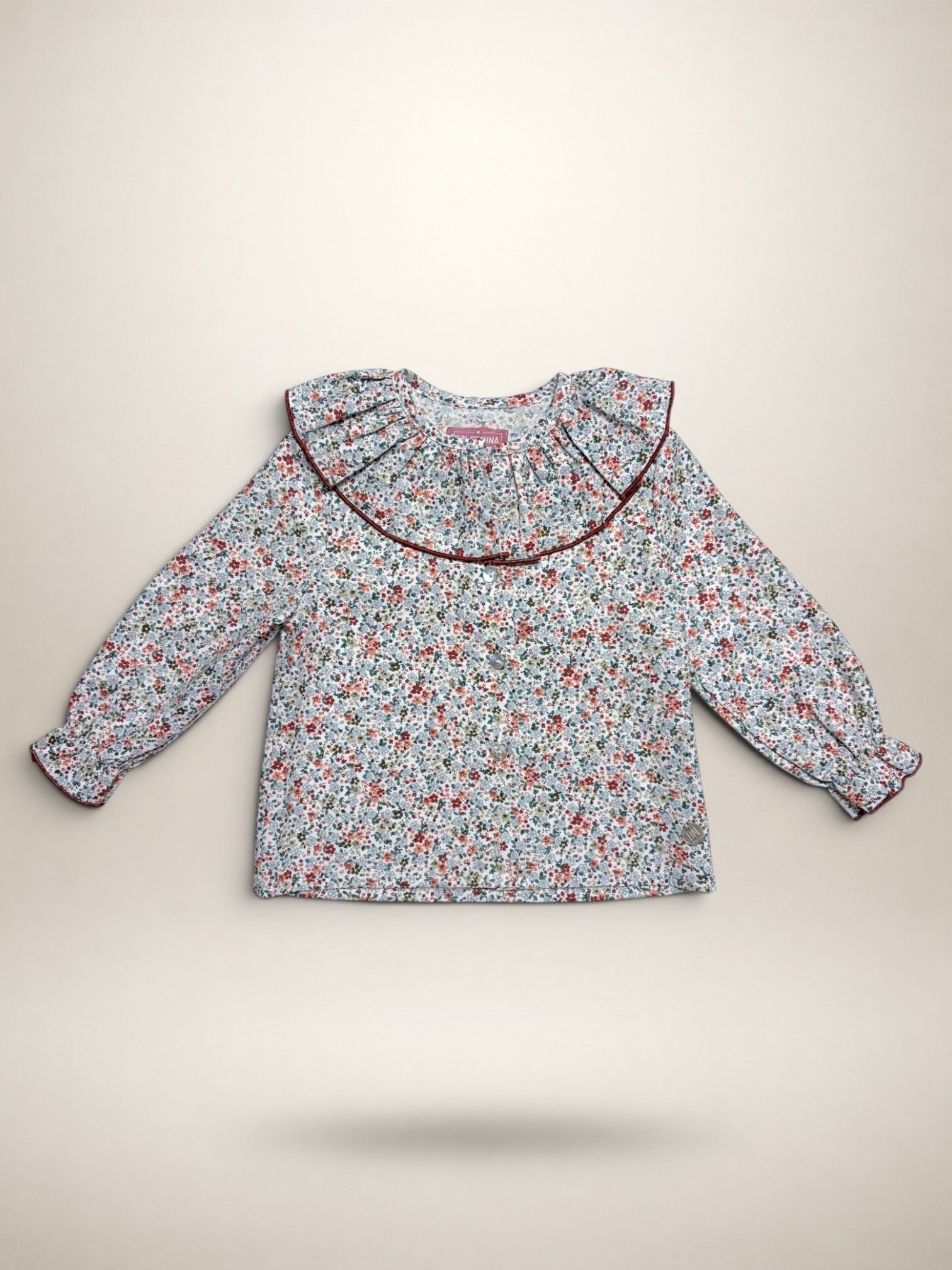 White Blouse With Floral Print