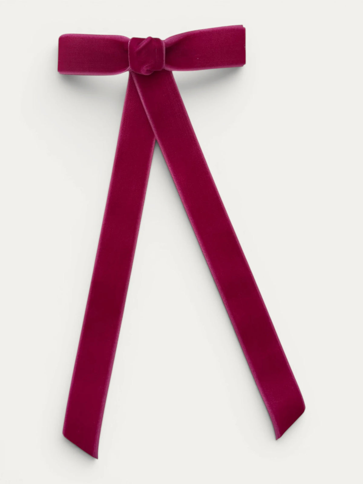 Long Fine Velvet Ribbon Bow - Mi Nina Kids