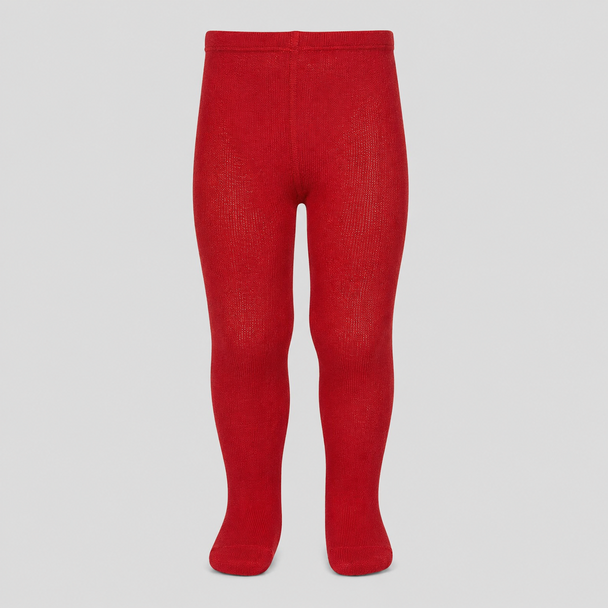 Premium red knit tights for children by Condor, made in Spain
