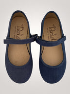 Ocean Navy Mary Jane Canvas - Mi Nina Kids