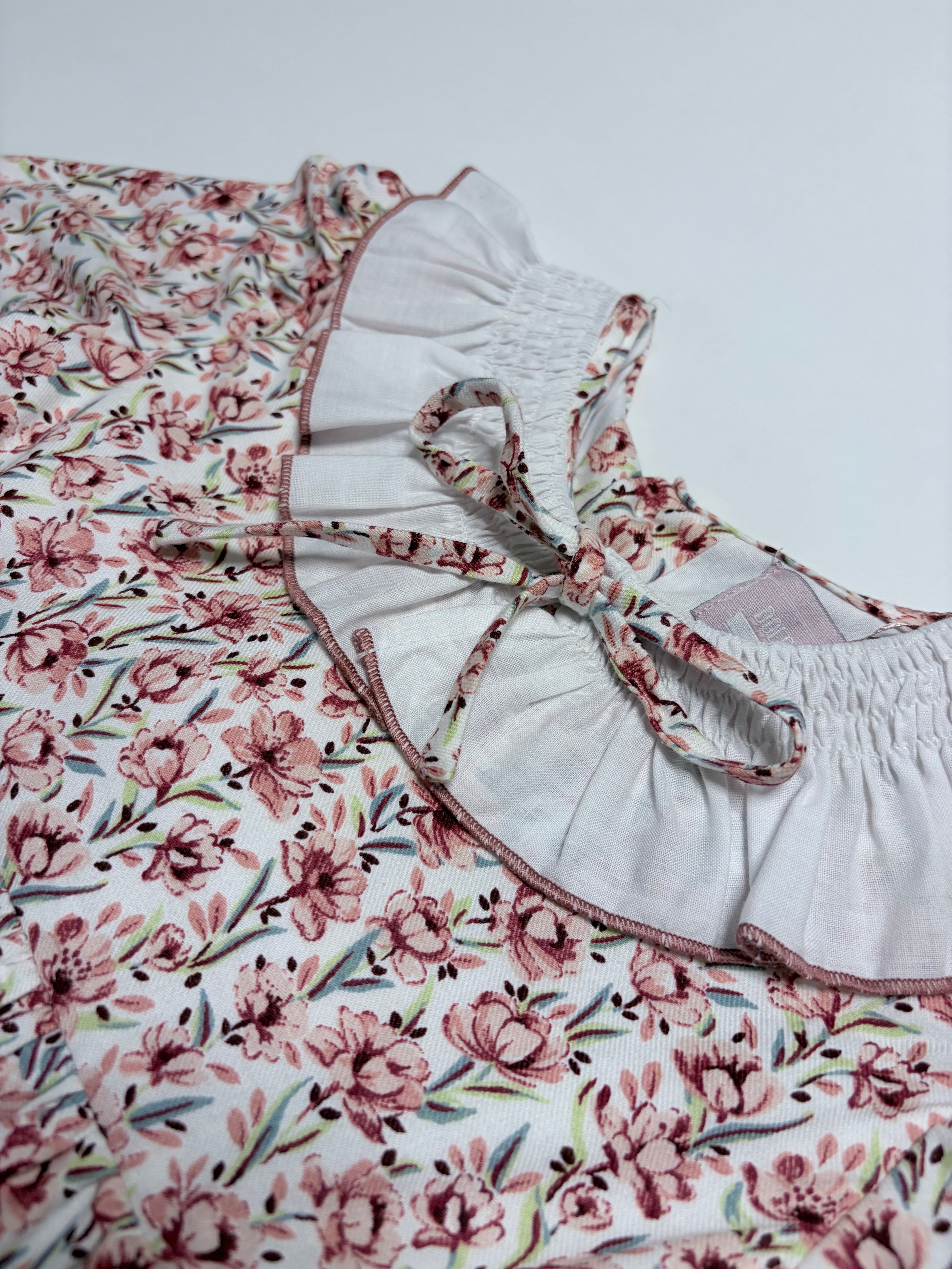 Clara Terracotta Dress With Floral Print