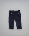 Navy corduroy boys trousers with welt pockets