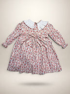 Clara Terracotta Dress With Floral Print - Mi Nina Kids