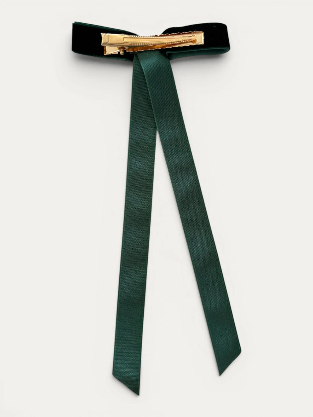 Long Fine Velvet Ribbon Bow - Mi Nina Kids