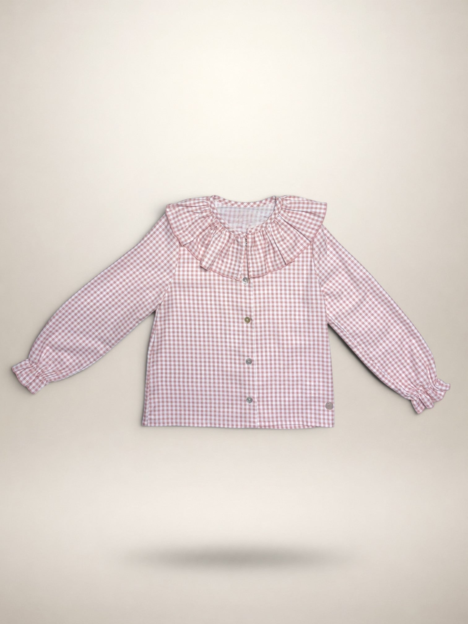 Pink Blouse With Gingham Print