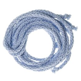 Long braided cotton hair cord for girls in Light Blue; pastel tone, elegant braided design, made in Spain and shipped from Switzerland.