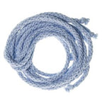Long braided cotton hair cord for girls in Light Blue; pastel tone, elegant braided design, made in Spain and shipped from Switzerland.