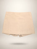 Sand Fine Corduroy Skirt In Stretch Cotton